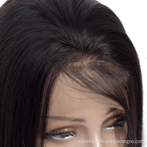 Cheap 10a  Raw Indian Human Hair Transparent Glueless  150% Density Straight  Full Lace Wigs Vendor